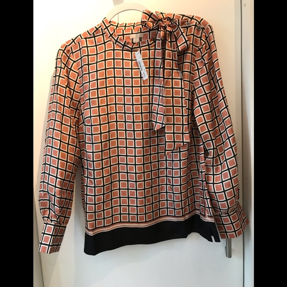 JCREW COLLECTION - SILK, Loose, Long Sleeve, Bow Neck, BLOUSE ~ Hello Holidays!